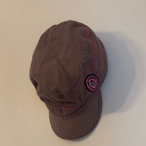 Vans Brown Cap with Pink Accent